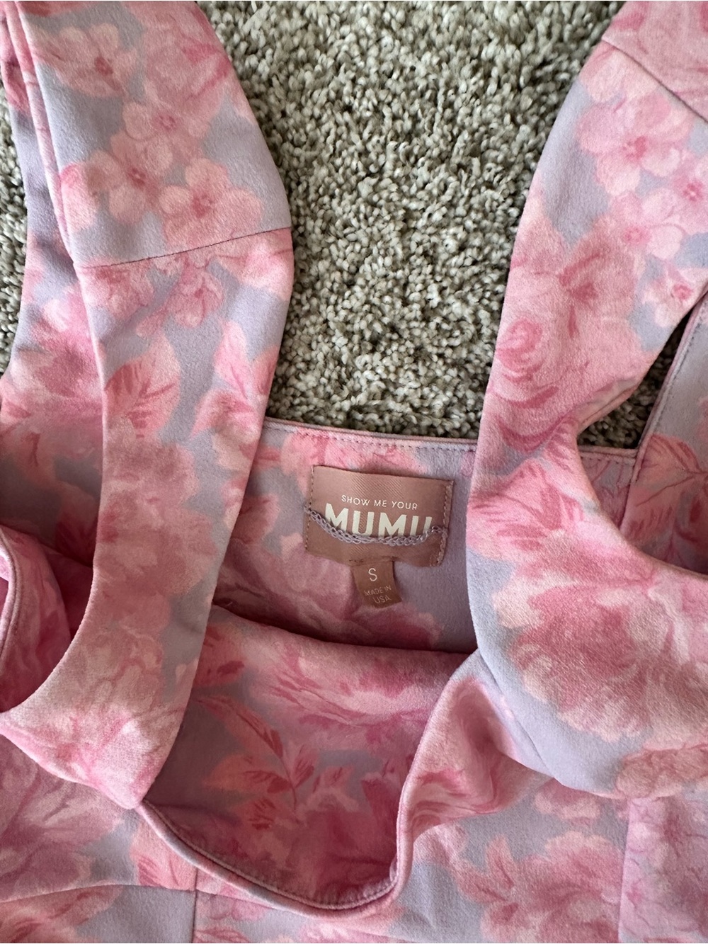 Show Me Your MuMu Pink Floral Paris Gown Maxi Dress - Picture 3 of 4